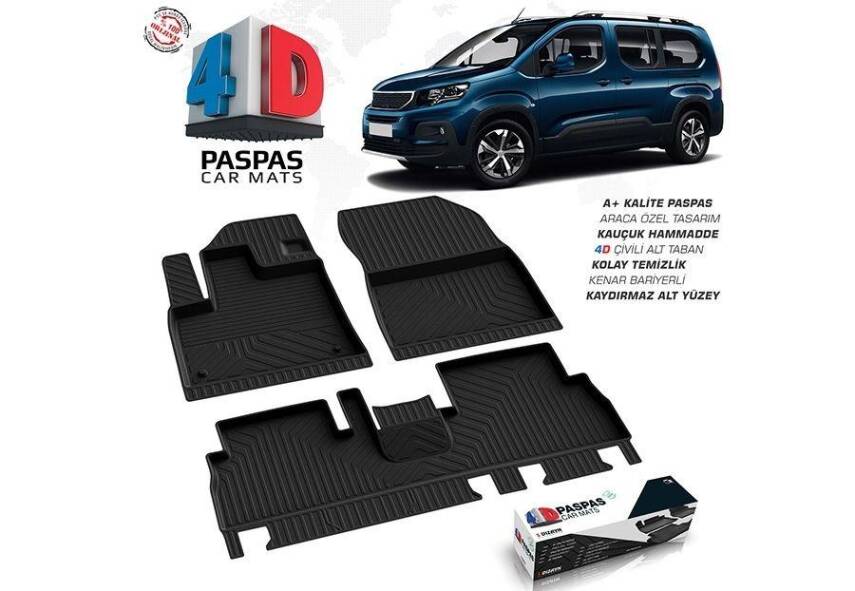 Peugeot Rifter 4D Paspas Siyah Omsa - 1