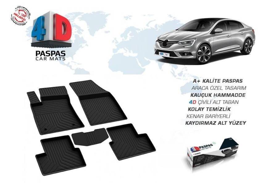 Renault Megane 4 4D Paspas Siyah - 1
