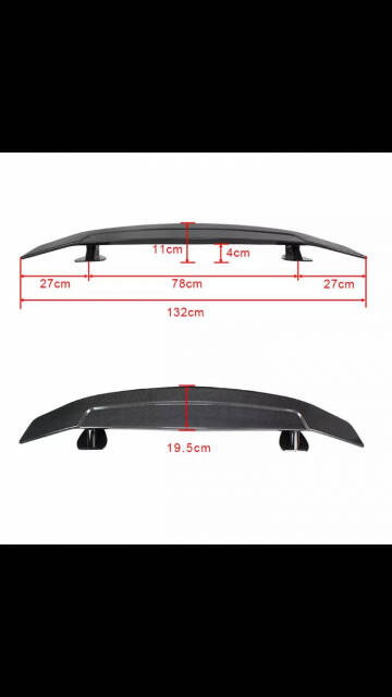 Sedan Araçlar İçin Üniversal 7D Karbon Spoiler - 2