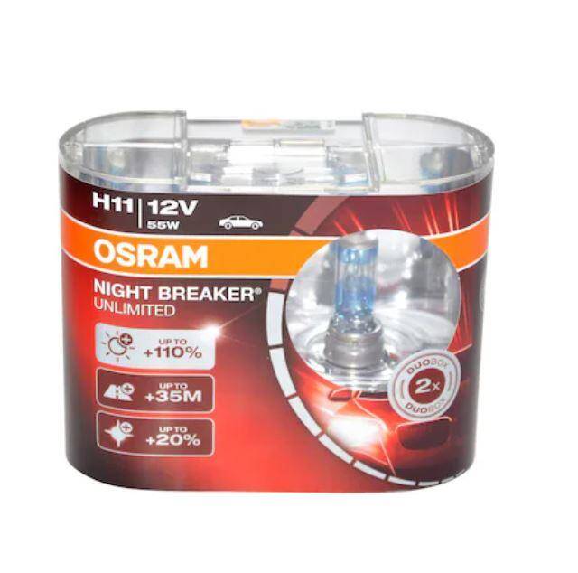 Set Ampül Far H11 12V %110 Fazla Işık Osram 64211 Nbu - 1