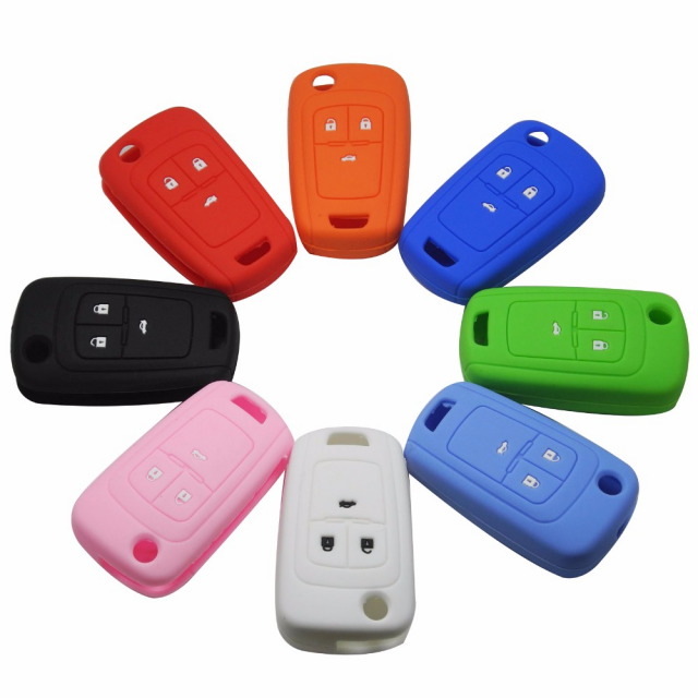 Silikon Anahtar Kılıfı Mavi-Siyah-Kırmızı - 1