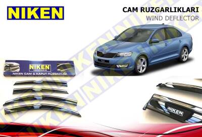 Skoda Rapid 2013 Kromlu Cam Rüzgarlığı Niken - NİKEN