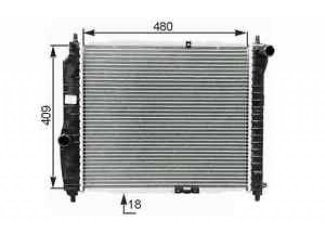 Su Radyatörü Kalos Aveo Man 1.2 1.4 8V Brazing İthal - 1