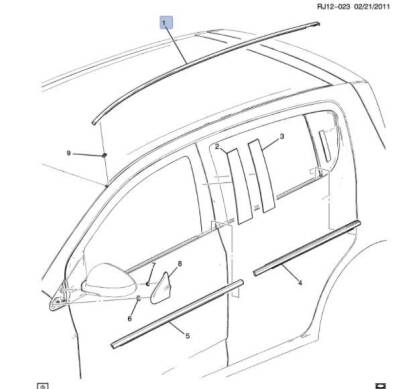 Tavan Çıtası Sağ Aveo T300 HB GM - GM