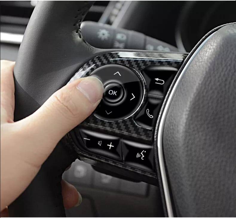 Toyota Corolla 2019 Sonrası E210 Kasa Direksiyon Tuş Kontrol Kapak 2 Li Set Karbon - 2