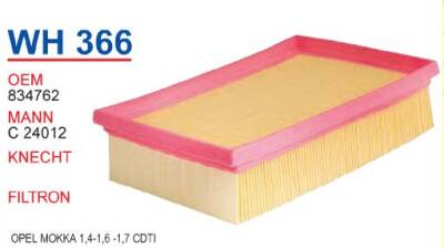 Wunder Wh366 Opel Mokka Hava 834762 Hava Filtresi Trax - WUNDER