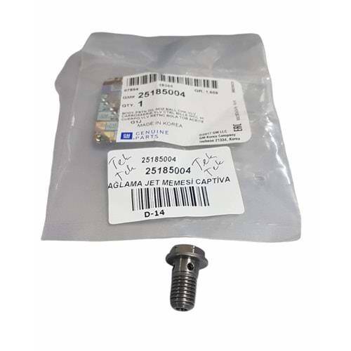 Yağlama Jeti Vidası Captiva C100 Epıca Antara Gm Tane Fiyat - 1