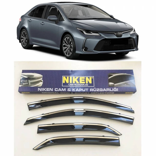 Yeni Corolla 2019+ Kromlu Cam Rüzgarlığı Niken - 1