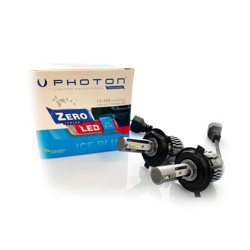 Zero H4 Ice Whıte +3 Plus Fansız Led 12V -24V Photon Takım - 1